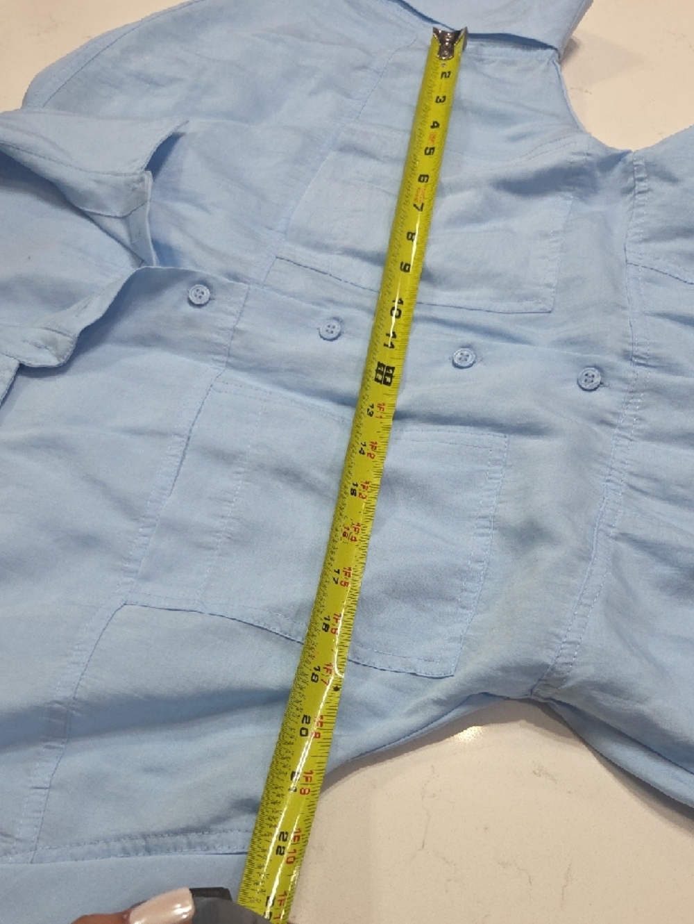 ZARA Light Blue Button-Up Dress Shirt SzL Gentle Used - Picture 6 of 9
